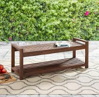OWB48VINDB Vincent Dark Brown 48 Patio Storage Bench