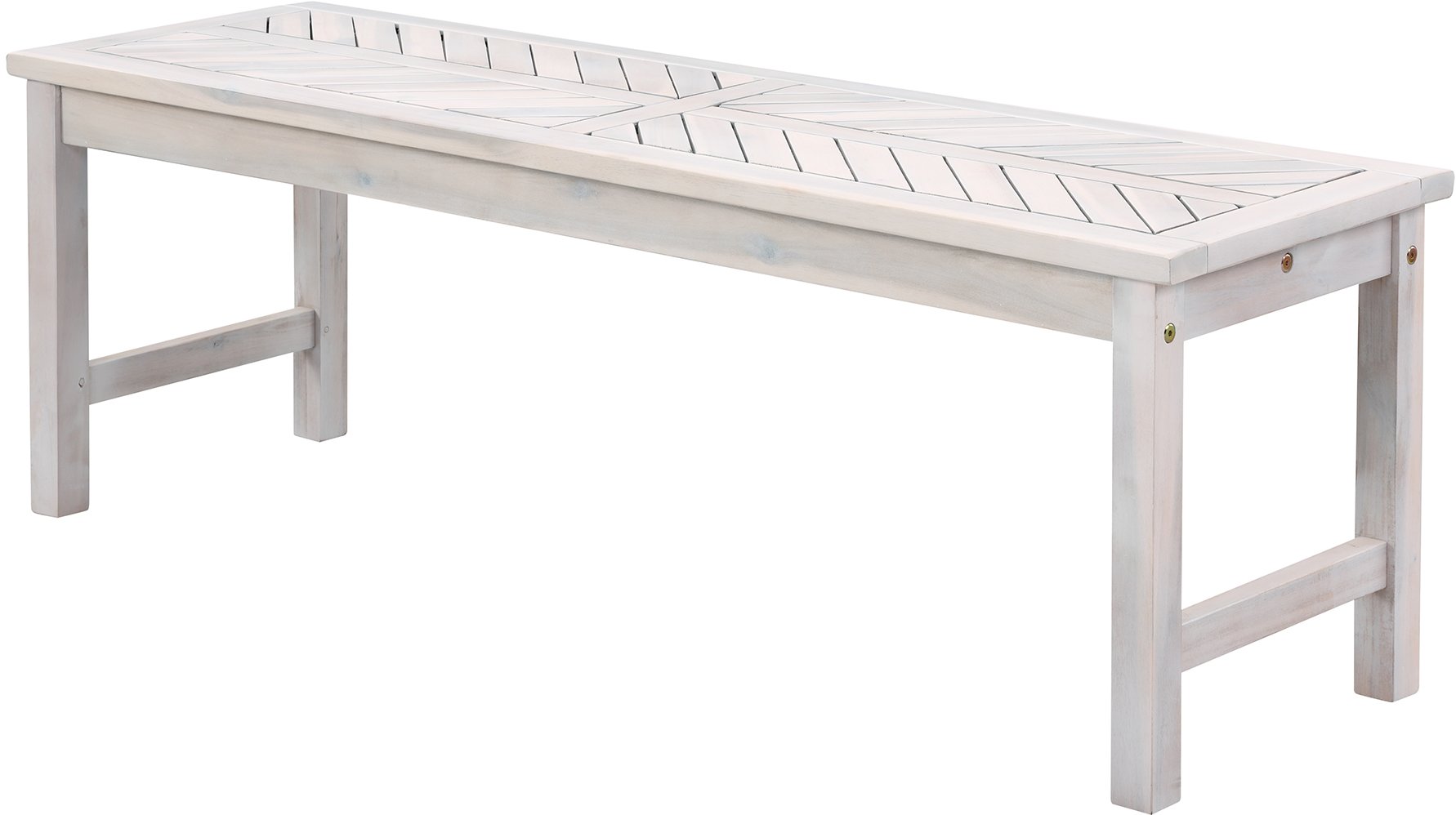 OWB53VINWW Vincent White 53 Patio Dining Bench-1