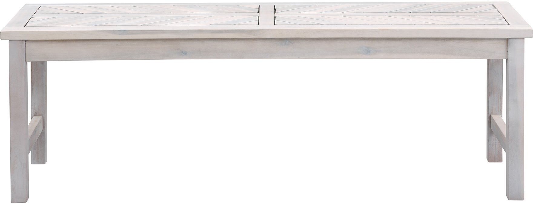 OWB53VINWW Vincent White 53 Patio Dining Bench-2