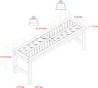 OWB53VINWW White 53 Patio Dining Bench-4