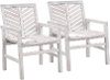 OWC2VINWW Set of 2 White Patio Chairs