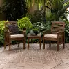 OWC3CGDB Dark Brown Patio Set with Side Table