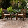 OWC3CGDB Dark Brown Patio Set with Side Table