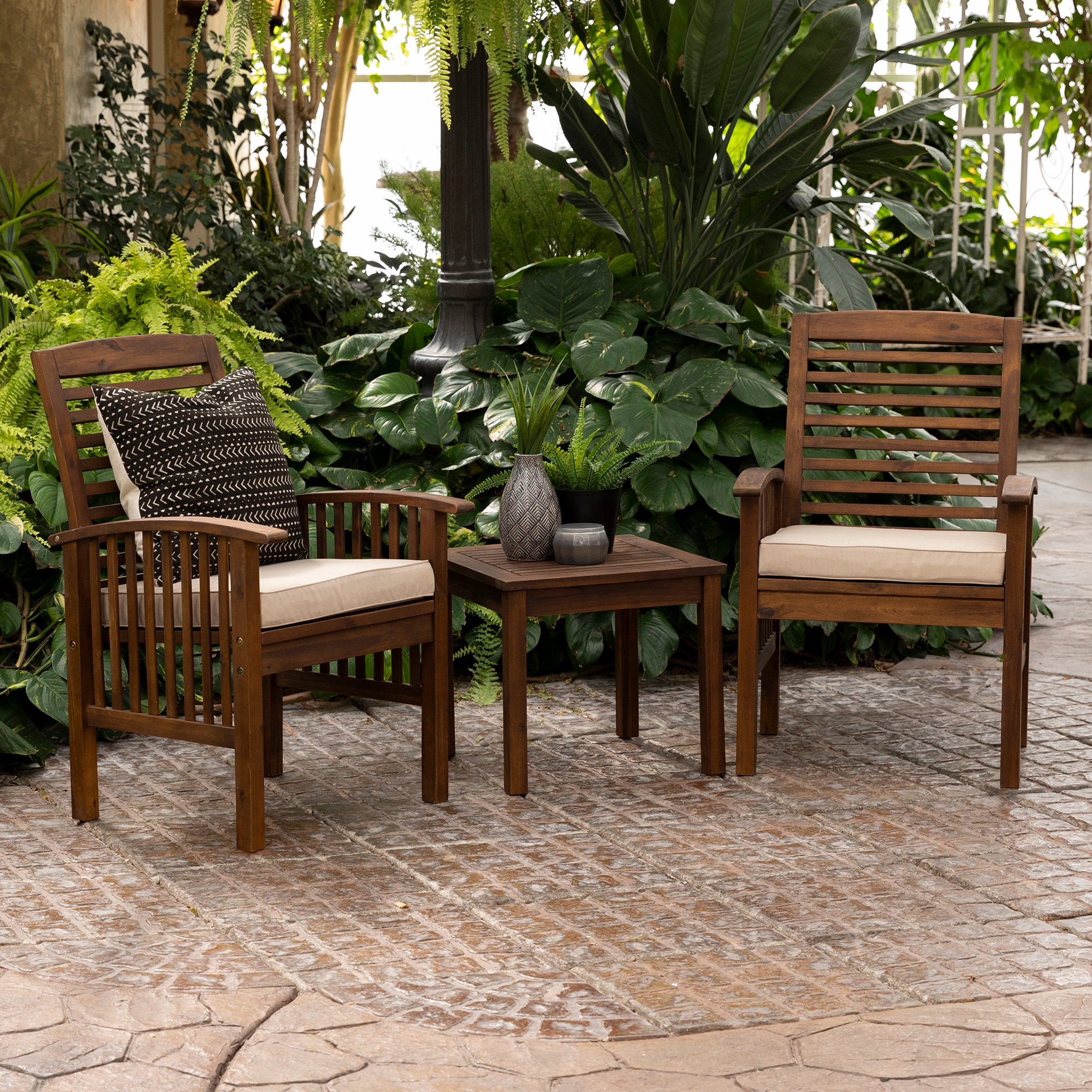 OWC3CGDB Dark Brown Patio Set with Side Table-2