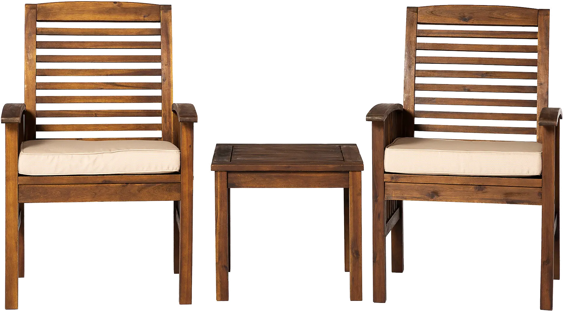 OWC3CGDB Dark Brown Patio Set with Side Table-3