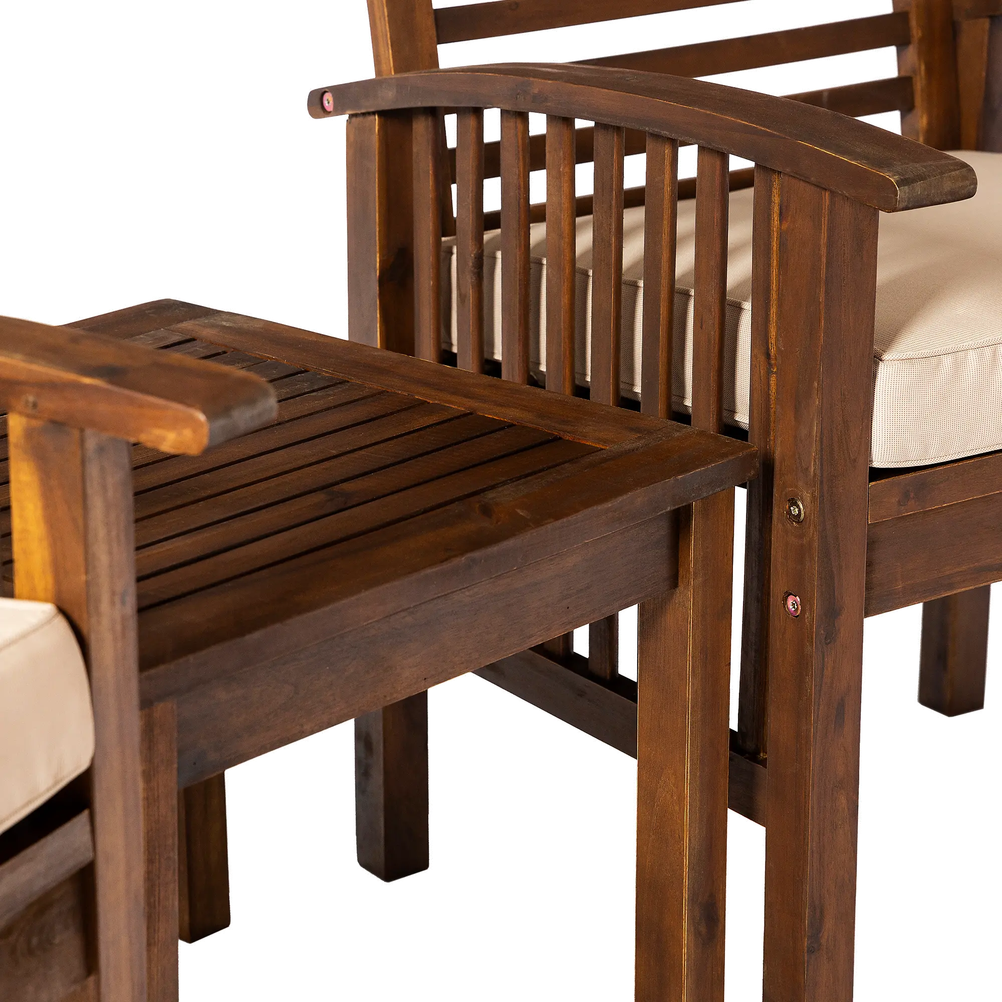 OWC3CGDB Dark Brown Patio Set with Side Table-5