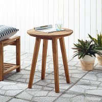 OWCLSTBR Medium Brown Round Patio Side Table-2