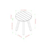 OWCLSTBR Medium Brown Round Patio Side Table-6