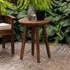 OWCLSTDB Dark Brown Round Patio Side Table