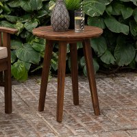 OWCLSTDB Dark Brown Round Patio Side Table-2