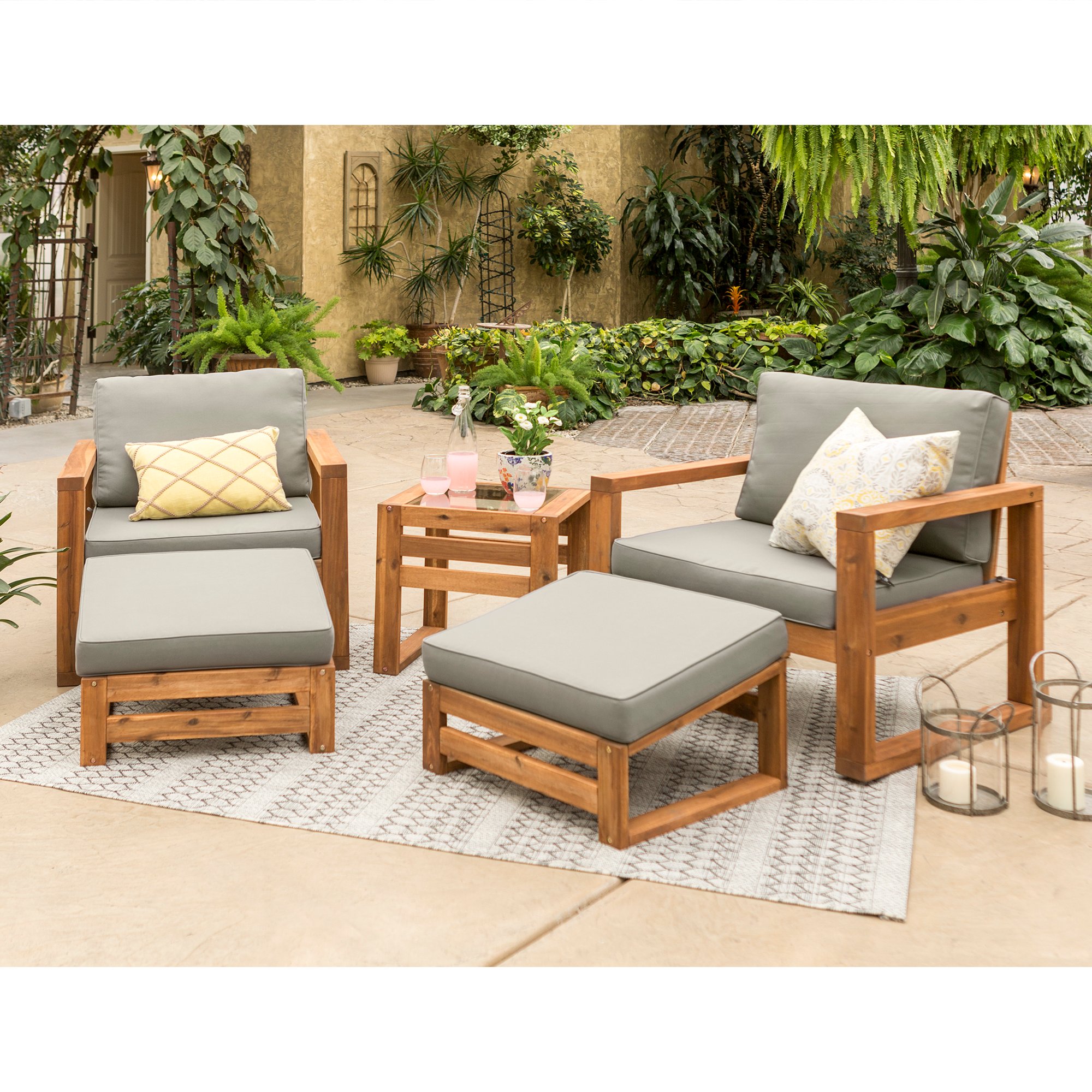 OWHUD5CH 5 Piece Modern Patio Chair Set-1