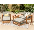 OWHUD5CH 5 Piece Modern Patio Chair Set