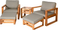 OWHUD5CH 5 Piece Modern Patio Chair Set-3