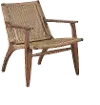 Mid Century Modern Brown Natural Weave Accent Chair