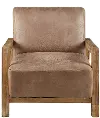 Clearance Ink+Ivy Mid Century Modern Taupe Faux Leather Accent Chair
