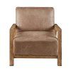 Ink+Ivy Mid Century Modern Taupe Faux Leather Accent Chair
