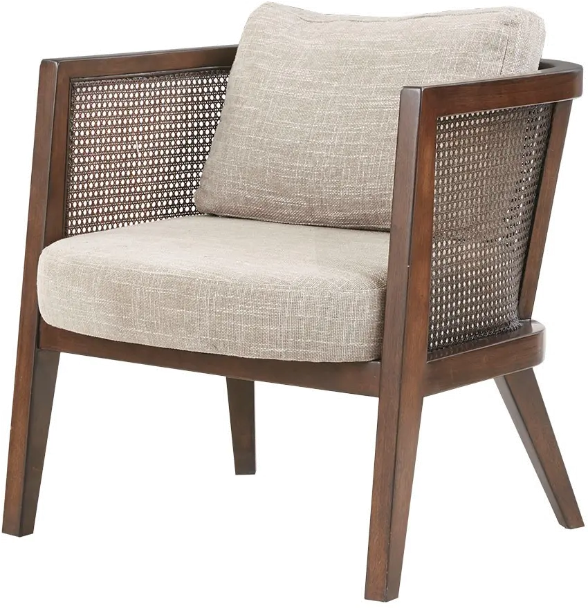 Ink+Ivy Mid Century Camel Brown Walnut Accent Chair-2
