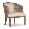 Buckingham Wood and Beige Accent Chair