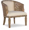 Buckingham Wood and Beige Accent Chair