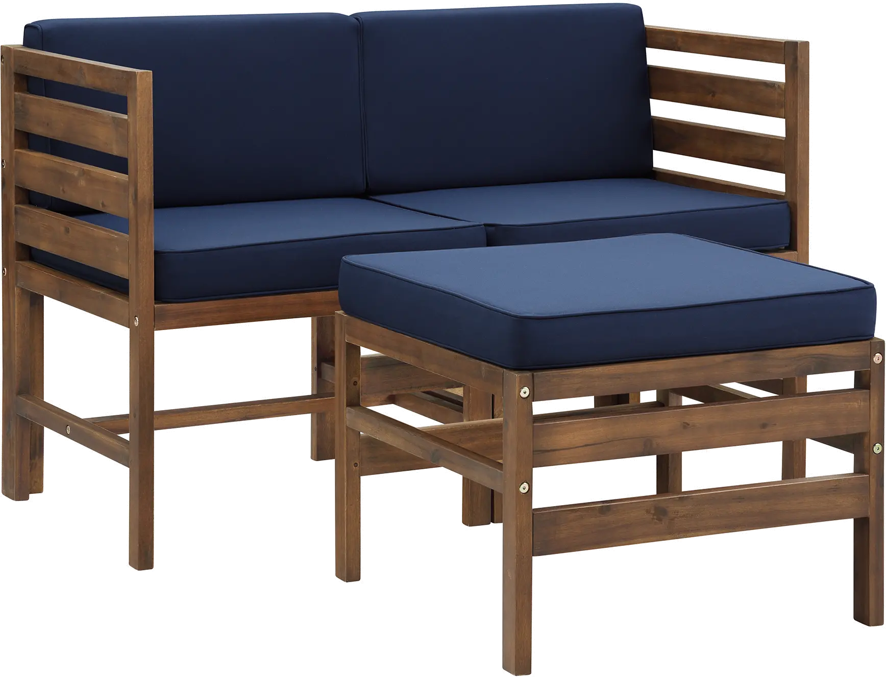 OWSAN3PCDBBU Dark Brown Patio Set with Chairs & Ottoman-1