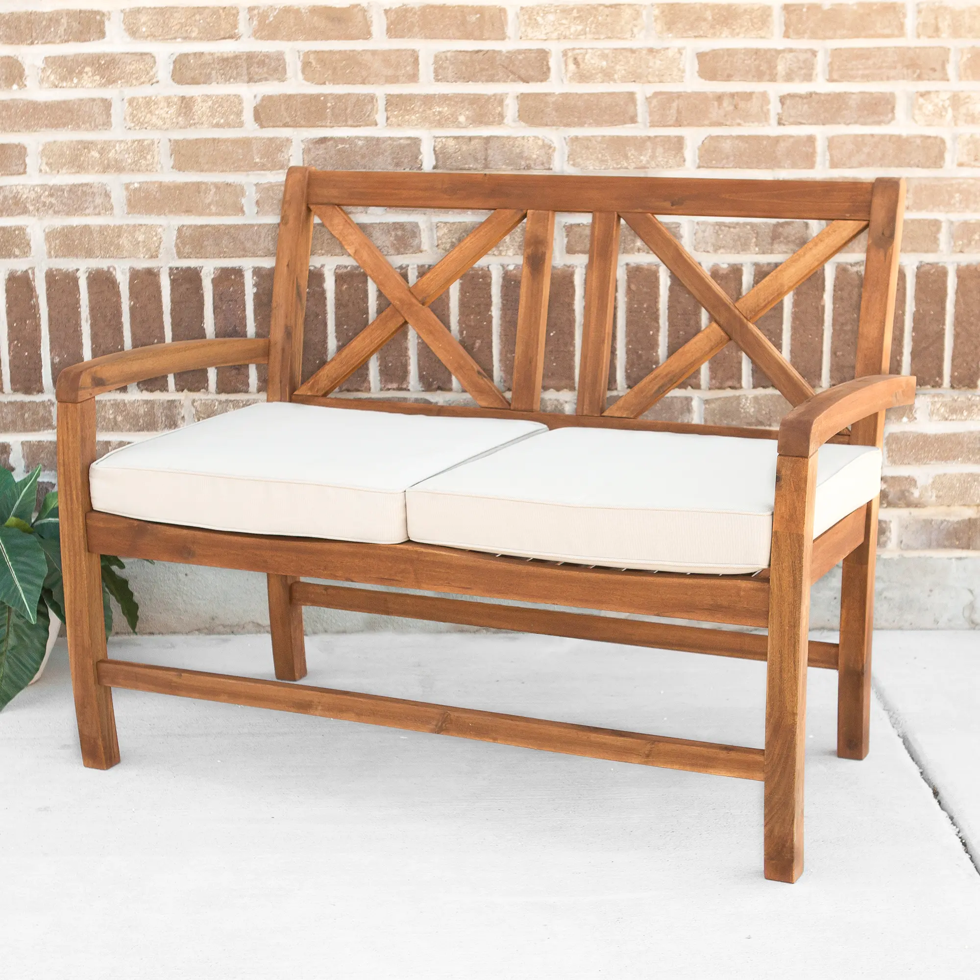OWXBLSBR Brown Patio X-Back Loveseat-2