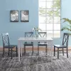 TW485PCXBGY McHale White and Gray 5 Piece Dining Room Set - Walker Edison