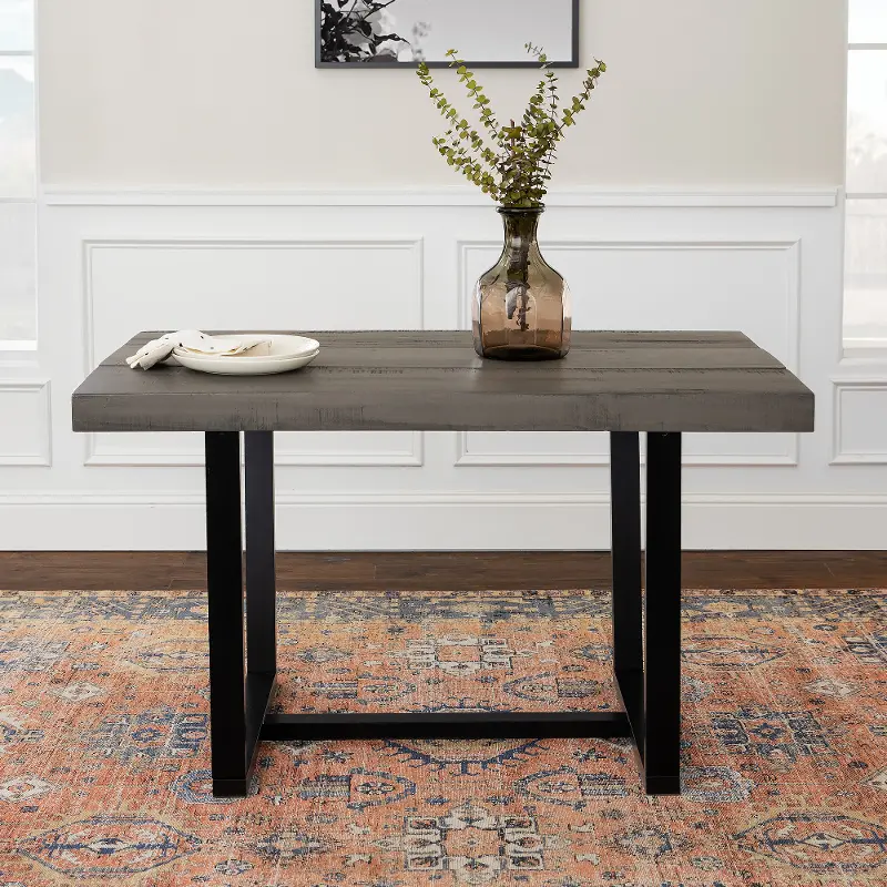 TW52DSWGY Durange Rustic Gray Dining Room Table - Walker Edison