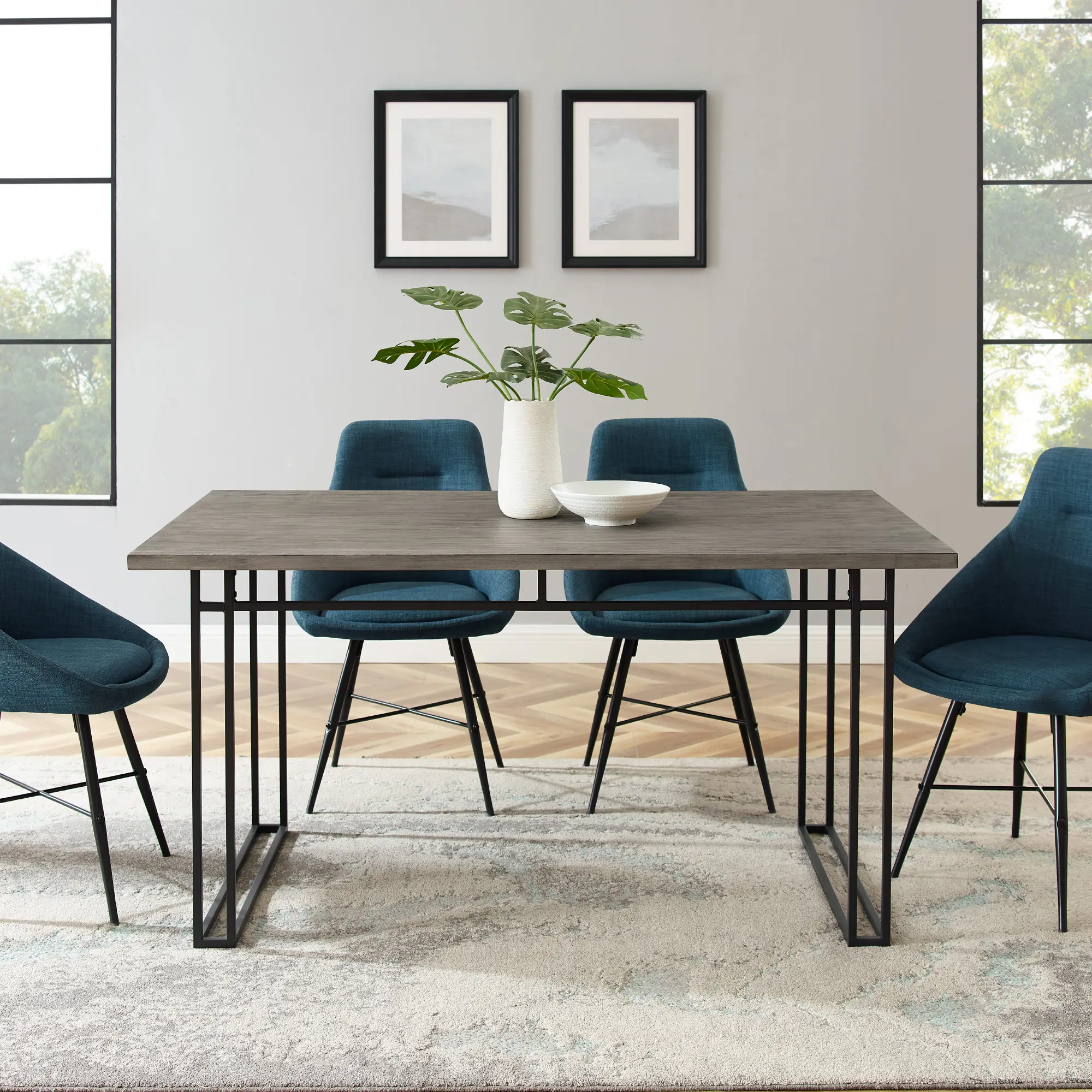 TW60MDNGH Industrial Gray Dining Room Table - Shirley-1