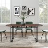 TW72WEBDLWT Walnut Brown Oval Dining Room Table - Weber