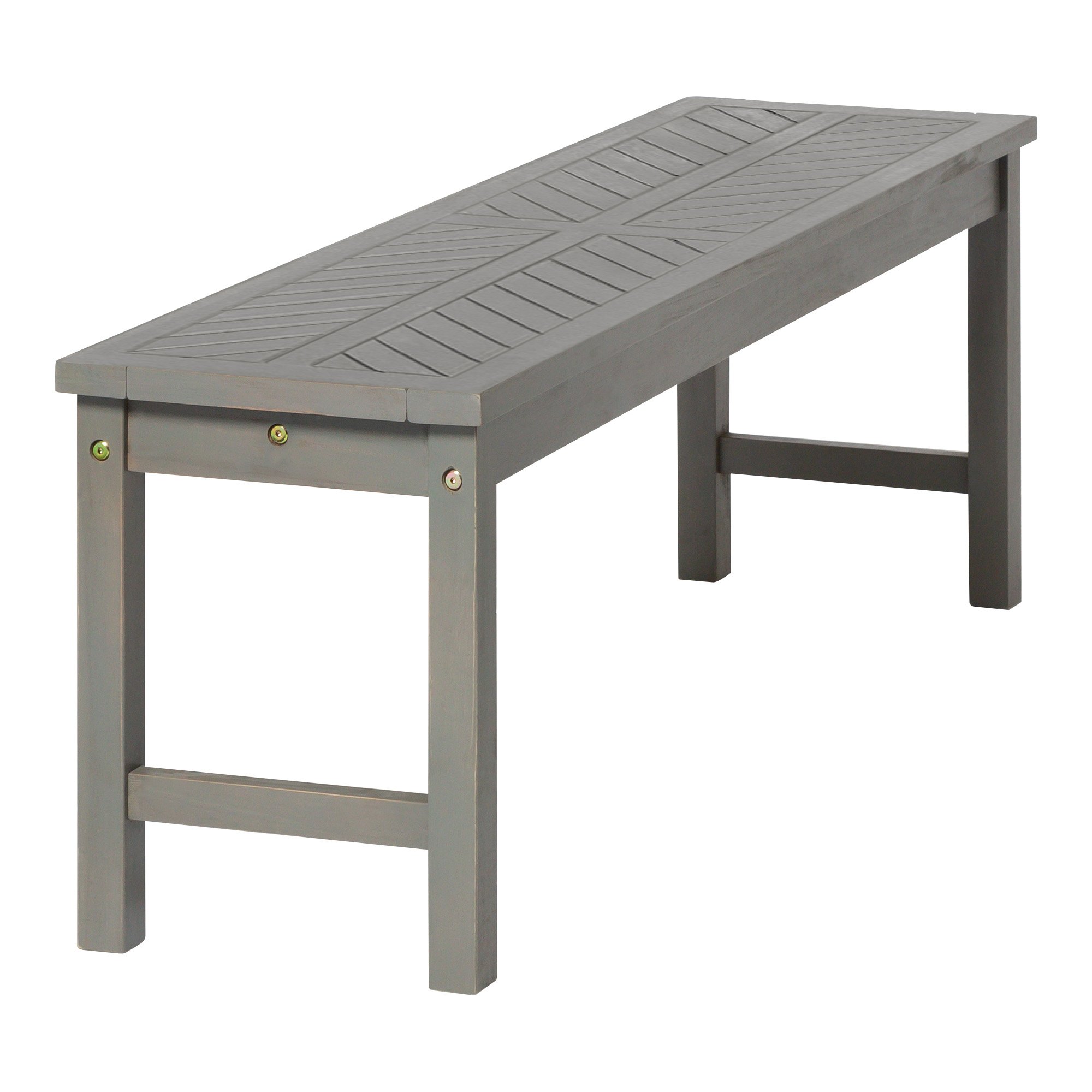 OWB53VINGW Vincent Grey Wash 53 Modern Patio Dining Bench-4