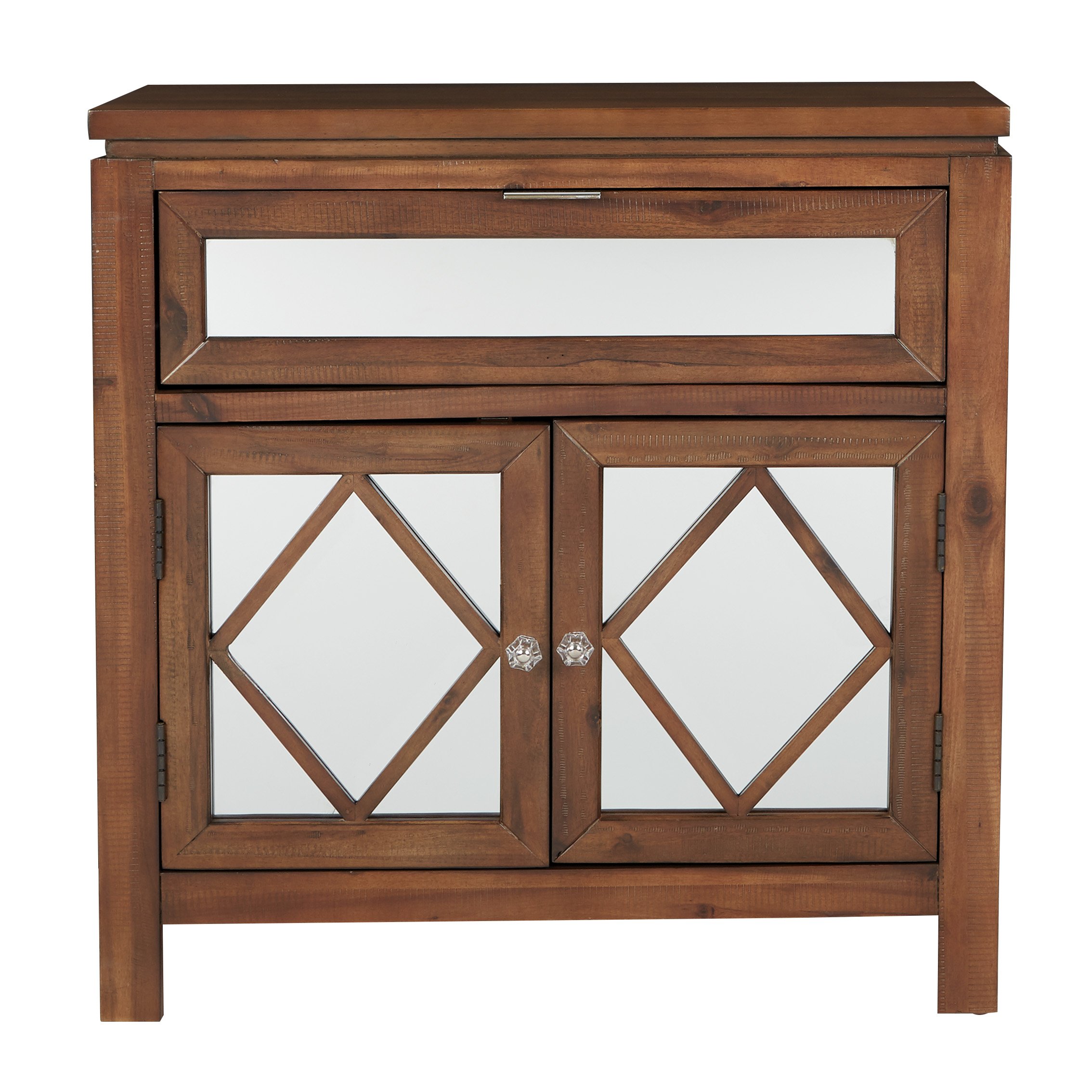 Antique Natural Brown Storage Accent Cabinet - Benton-2