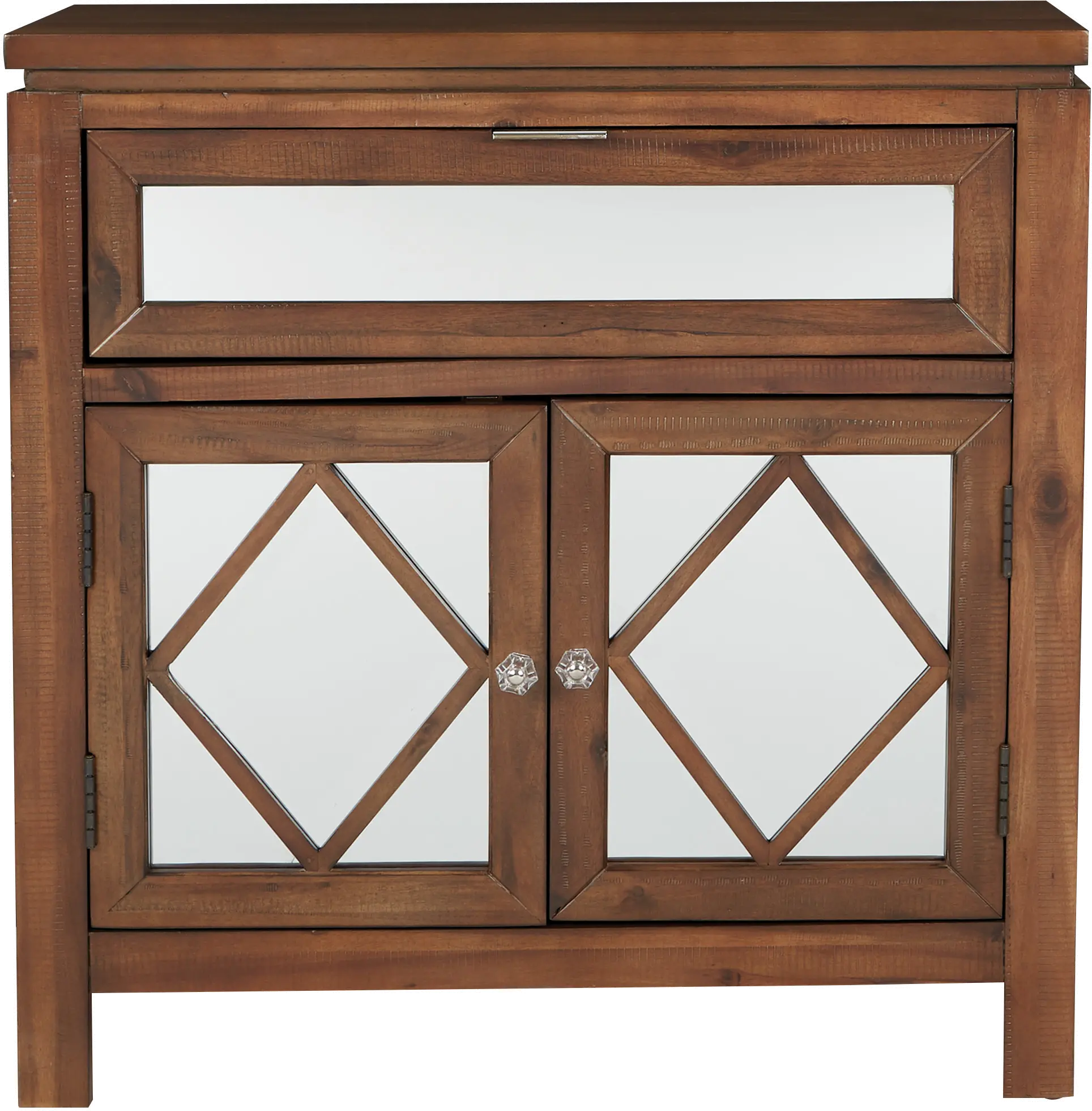 Antique Natural Brown Storage Accent Cabinet - Benton-2
