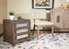 Rustic Brown and Mirrored 3 Drawer Accent Chest - Leyton