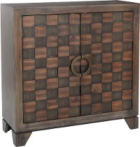 Black and Nutmeg Brown Storage Accent Cabinet - Pisa-1