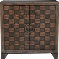 Black and Nutmeg Brown Storage Accent Cabinet - Pisa-2