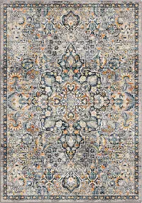9515/5X8 Imperial 5' x 8' Fareman Distressed Gray Area Rug