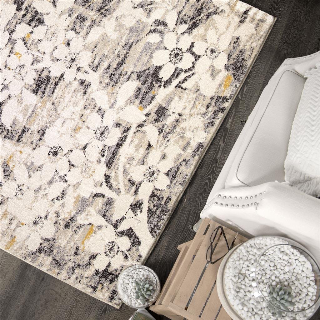 9501/5X8 Studio 5 x 8 Asian Garden Light Gray Area Rug-2