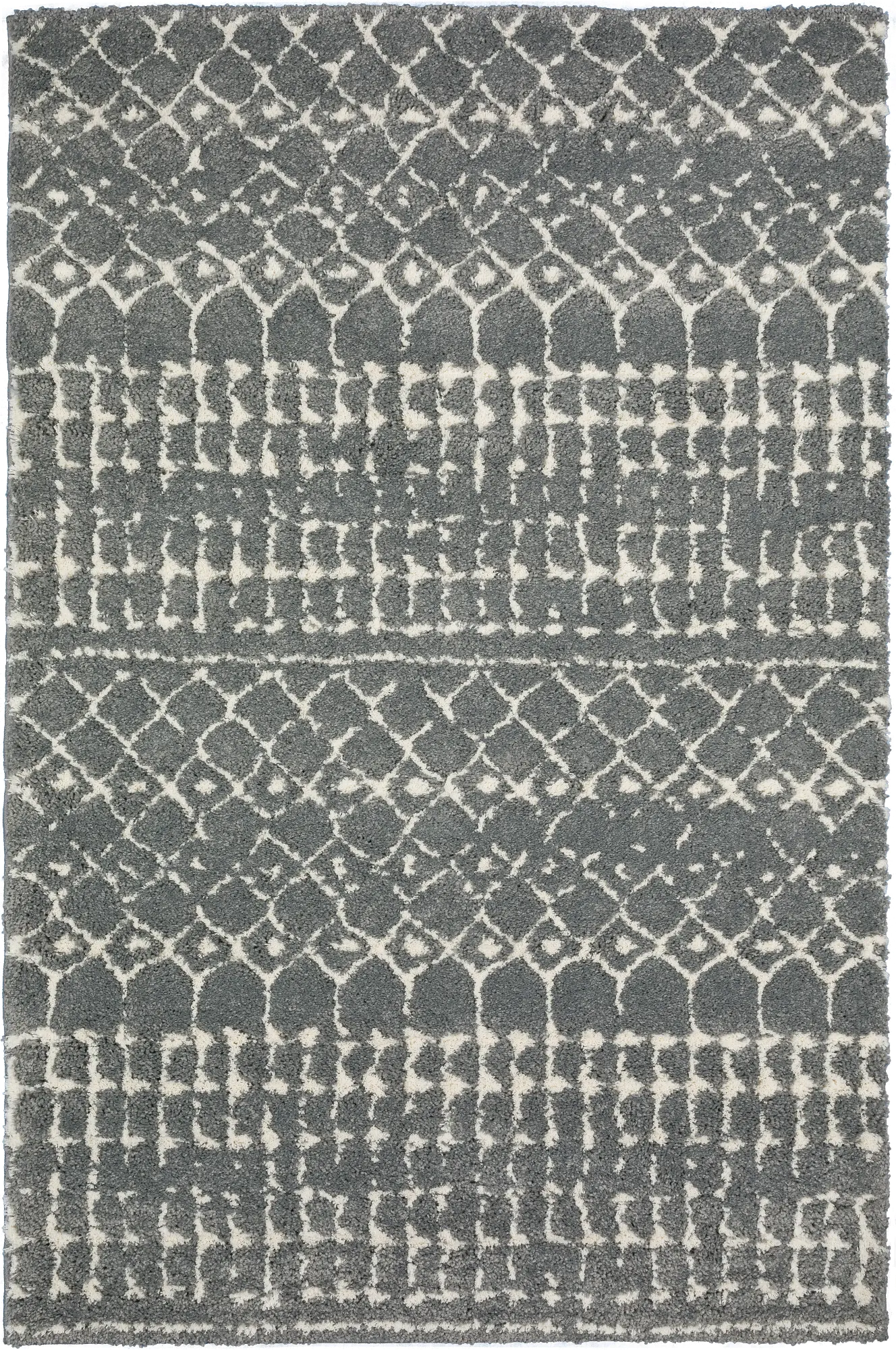 MQ2ME8X10 Marquee 8 x 10 Metal Gray Shag Rug-1