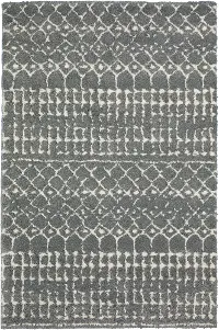 MQ2ME8X10 Marquee 8 x 10 Metal Gray Shag Rug