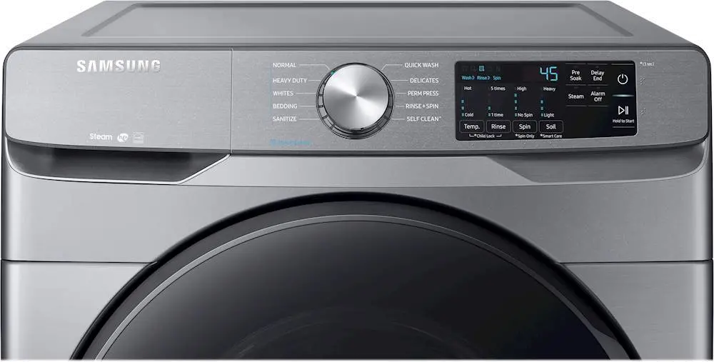 WF45R6100AP Samsung 4.5 cu. ft. Front Load Washer with Steam - Platinum-4