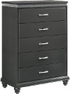 Clearance Contemporary Dark Gray Chest of Drawers - Frampton