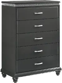 Contemporary Dark Gray Chest of Drawers - Frampton