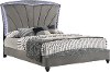 Contemporary Gray Queen Upholstered Bed - Frampton
