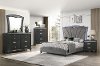 Contemporary Dark Gray 4 Piece Queen Bedroom Set - Frampton