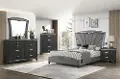 Contemporary Dark Gray 4 Piece King Bedroom Set - Frampton