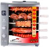BG-05LXK-SILVER Brazilian Flame Rotisserie Grill with 5 Skewers and Upper Tray - Stainless Steel