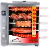 BG-05LXK-SILVER Brazilian Flame Rotisserie Grill with 5 Skewers and Upper Tray - Stainless Steel