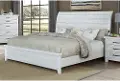 Maybelle Farmhouse White King Sleigh Bed