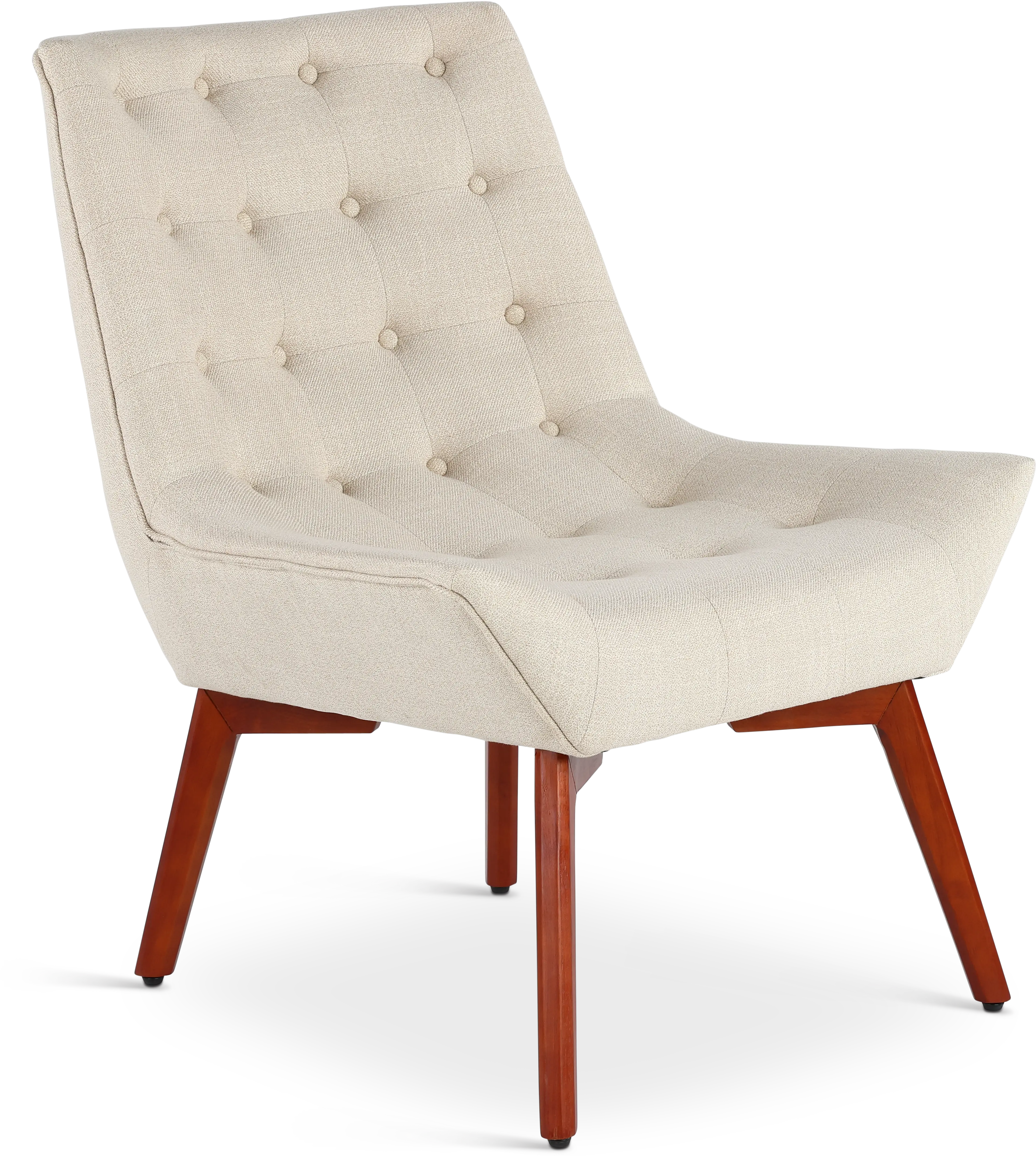 Mid Century Modern Beige Accent Chair - Ventura-1