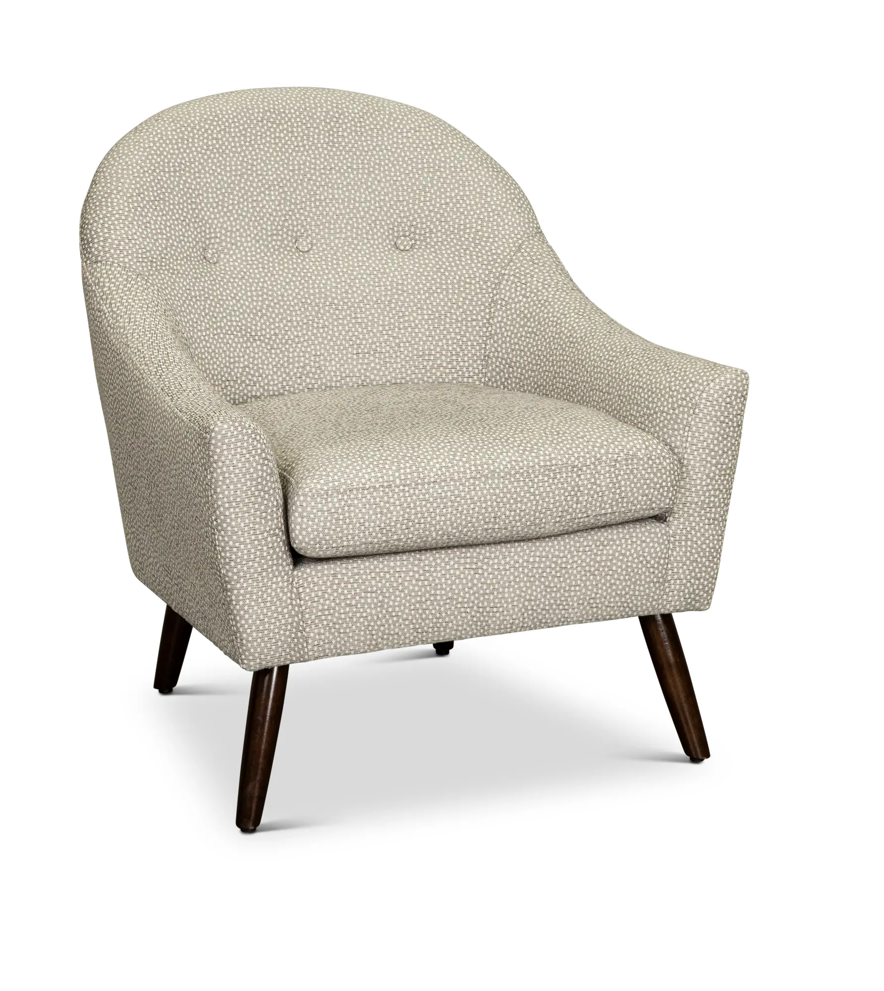 Modern Light Gray Upholstered Accent Chair - Carly-1